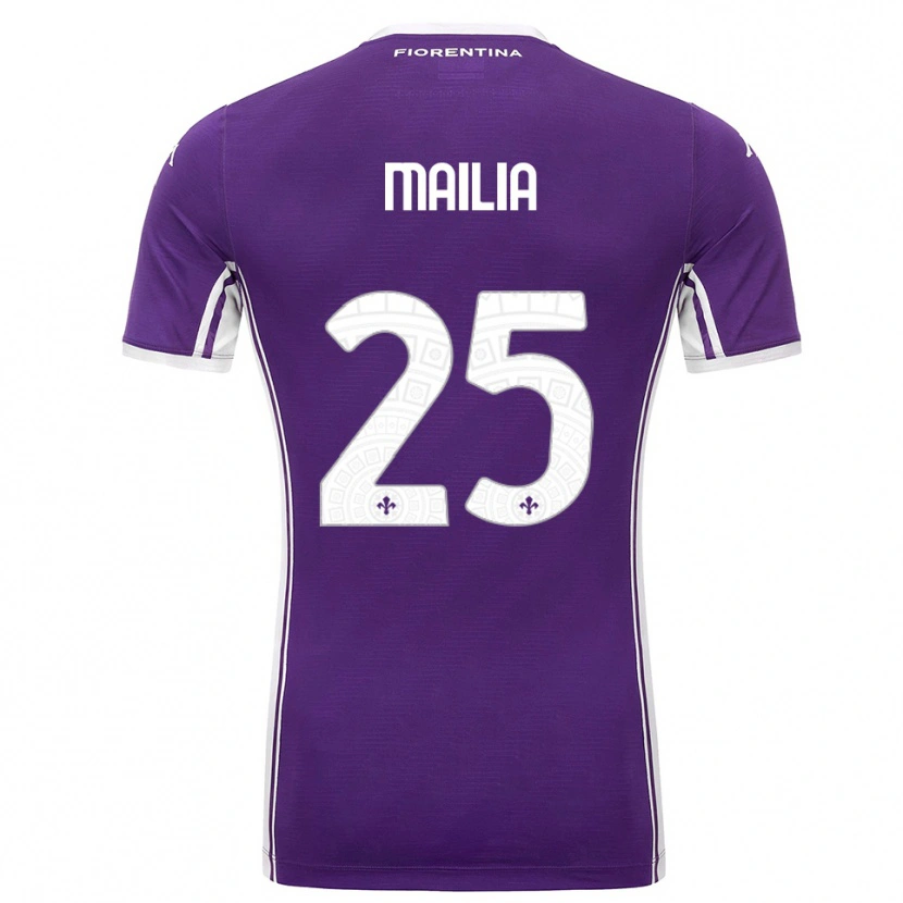 Danxen Bambino Maglia Siria Mailia #25 Viola Bianco Kit Gara Home 2025/26 Maglietta