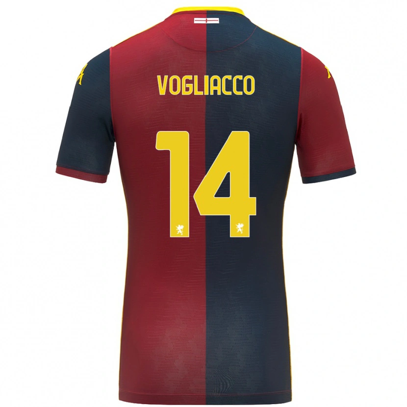 Danxen Bambino Maglia Alessandro Vogliacco #14 Rosso Blu Royal Kit Gara Home 2025/26 Maglietta
