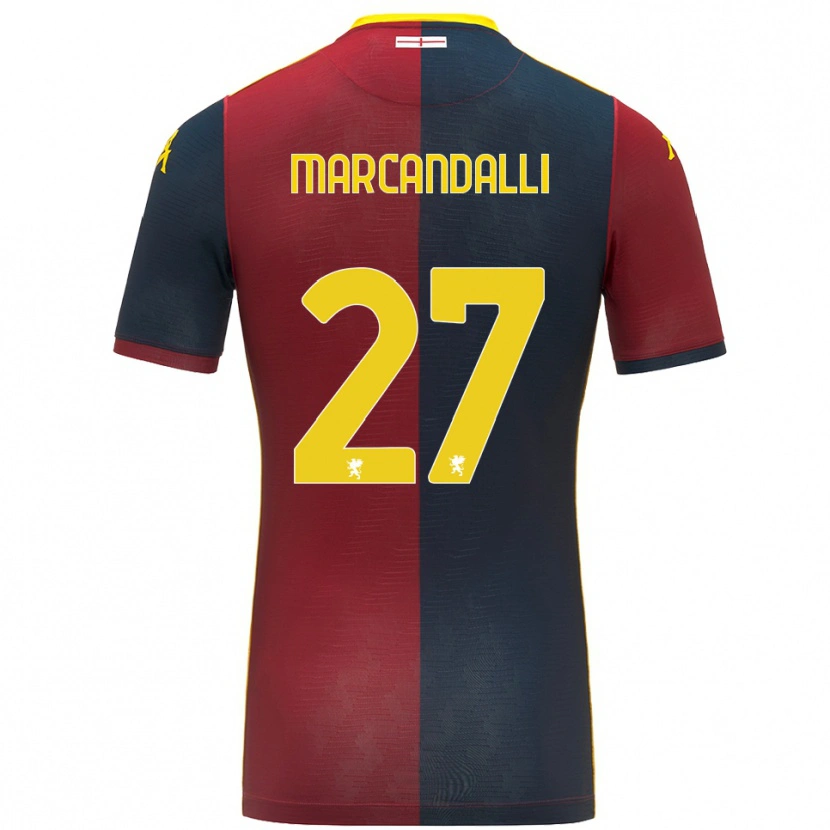 Danxen Bambino Maglia Alessandro Marcandalli #27 Rosso Blu Royal Kit Gara Home 2025/26 Maglietta