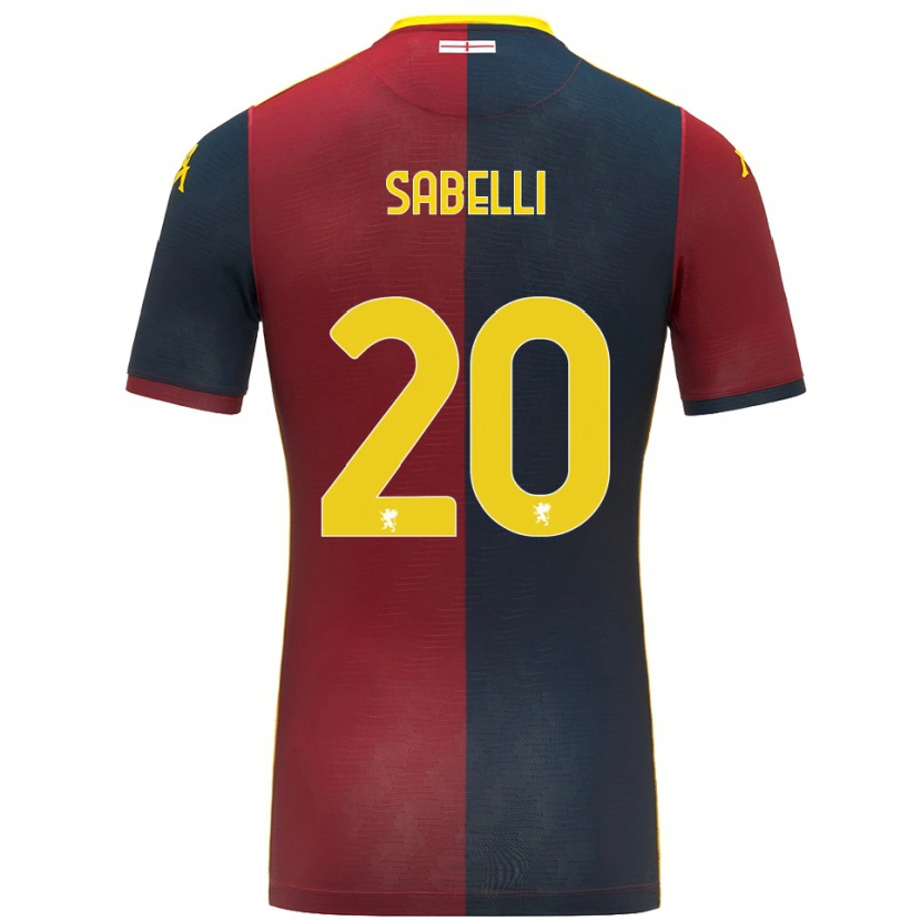 Danxen Bambino Maglia Stefano Sabelli #20 Rosso Blu Royal Kit Gara Home 2025/26 Maglietta