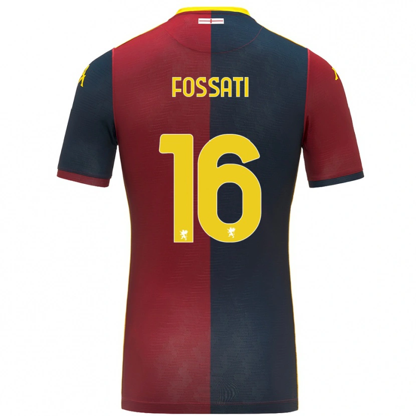 Danxen Bambino Maglia Daniel Fossati #16 Rosso Blu Royal Kit Gara Home 2025/26 Maglietta
