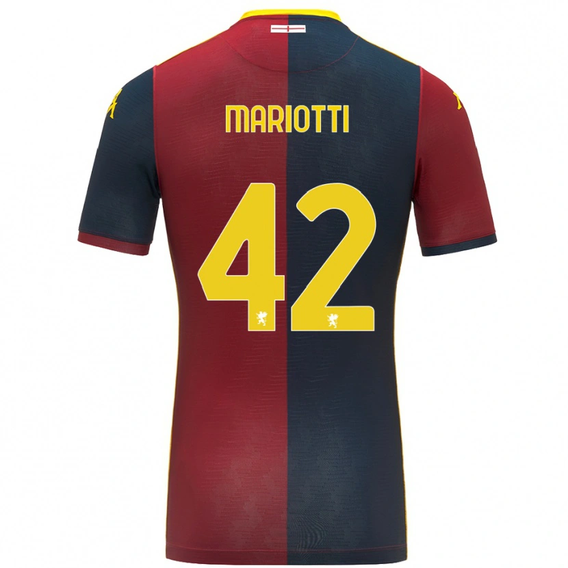 Danxen Bambino Maglia Andrea Mariotti #42 Rosso Blu Royal Kit Gara Home 2025/26 Maglietta