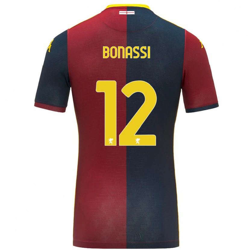 Danxen Bambino Maglia Lorenzo Bonassi #12 Rosso Blu Royal Kit Gara Home 2025/26 Maglietta