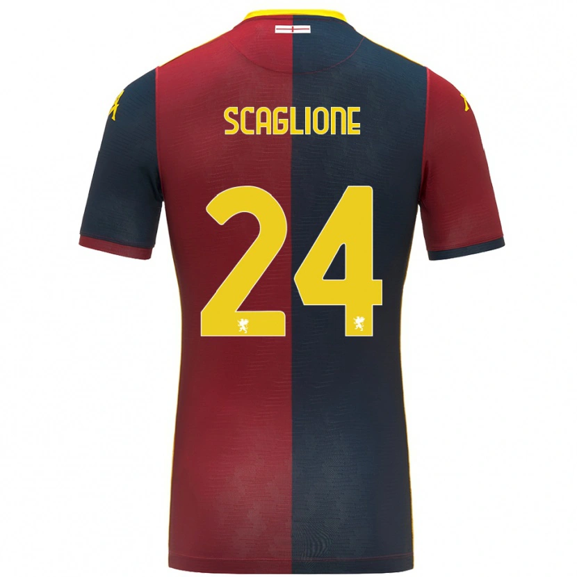 Danxen Bambino Maglia Roberto Scaglione #24 Rosso Blu Royal Kit Gara Home 2025/26 Maglietta