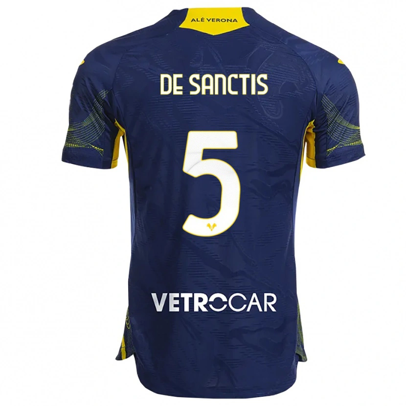 Danxen Bambino Maglia Aurora De Sanctis #5 Blu Navy Giallo Kit Gara Home 2025/26 Maglietta