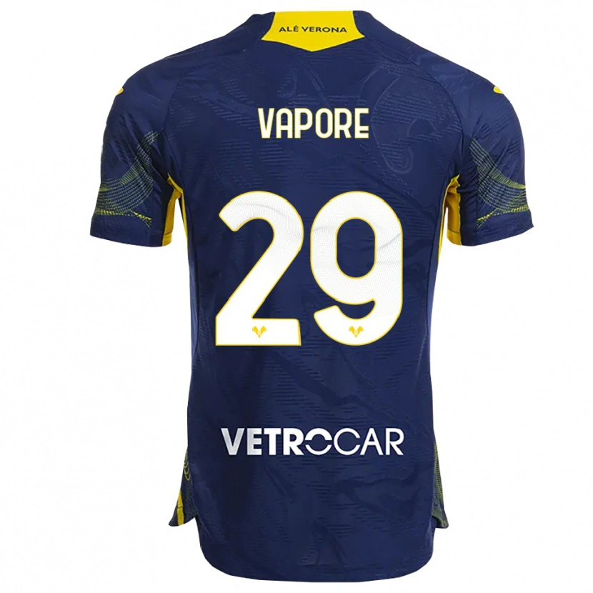 Danxen Bambino Maglia Angelo Vapore #29 Blu Navy Giallo Kit Gara Home 2025/26 Maglietta
