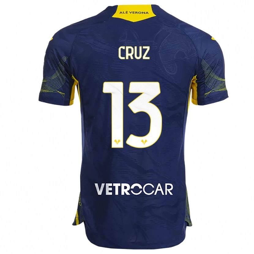 Danxen Bambino Maglia Juan Manuel Cruz #13 Blu Navy Giallo Kit Gara Home 2025/26 Maglietta