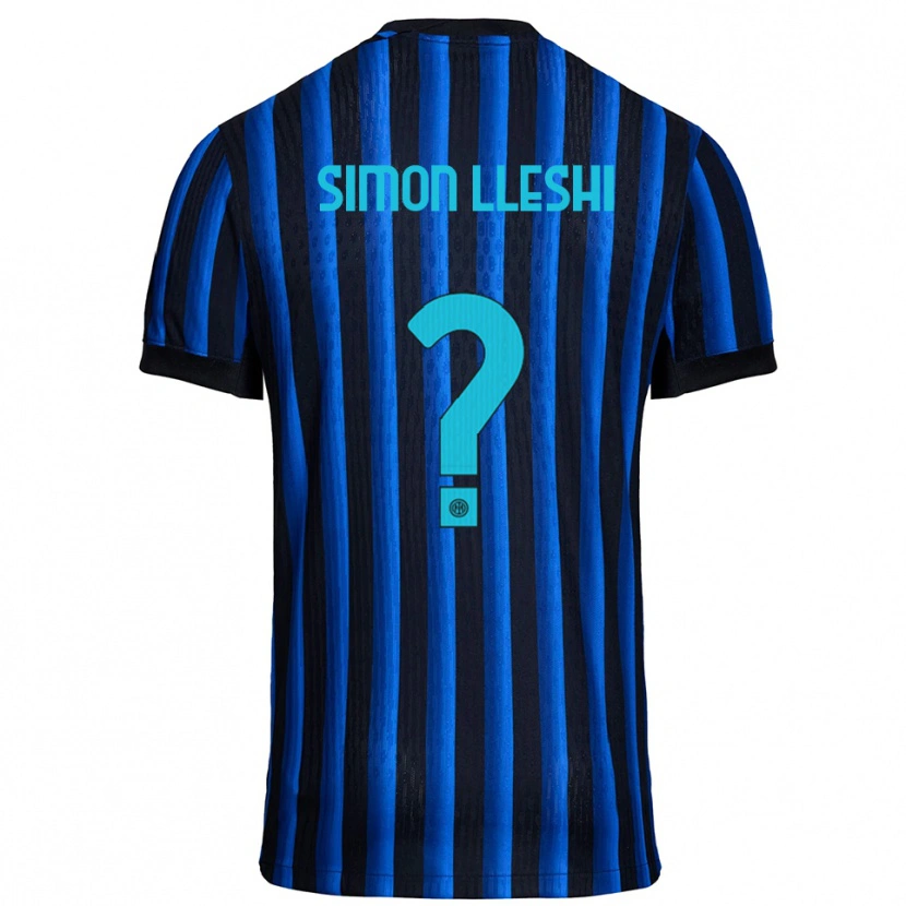 Danxen Bambino Maglia Simon Lleshi #0 Nero Blu Kit Gara Home 2025/26 Maglietta