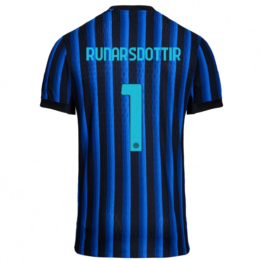 Danxen Bambino Maglia Cecilía Rán Rúnarsdóttir #1 Nero Blu Kit Gara Home 2025/26 Maglietta
