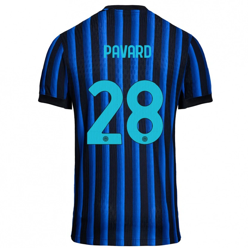 Danxen Bambino Maglia Benjamin Pavard #28 Nero Blu Kit Gara Home 2025/26 Maglietta