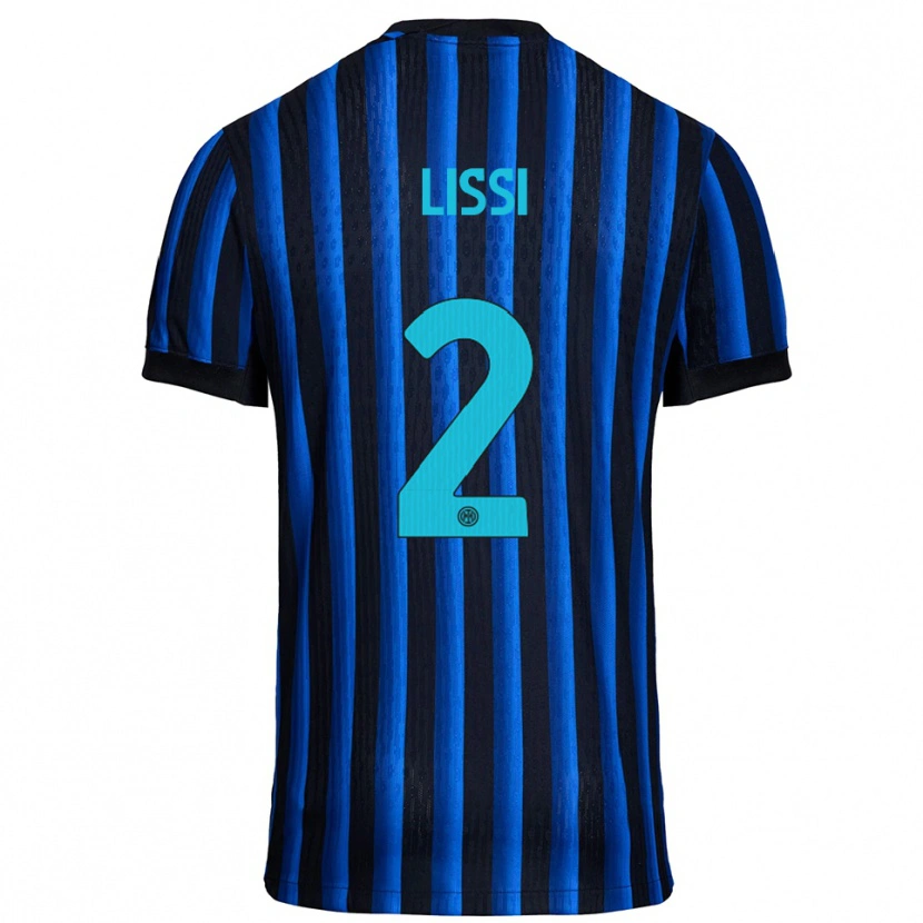 Danxen Bambino Maglia Thomas Lissi #2 Nero Blu Kit Gara Home 2025/26 Maglietta