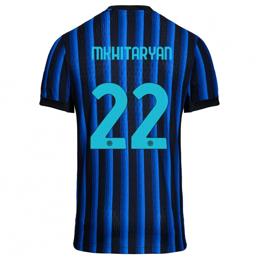 Danxen Bambino Maglia Henrikh Mkhitaryan #22 Nero Blu Kit Gara Home 2025/26 Maglietta