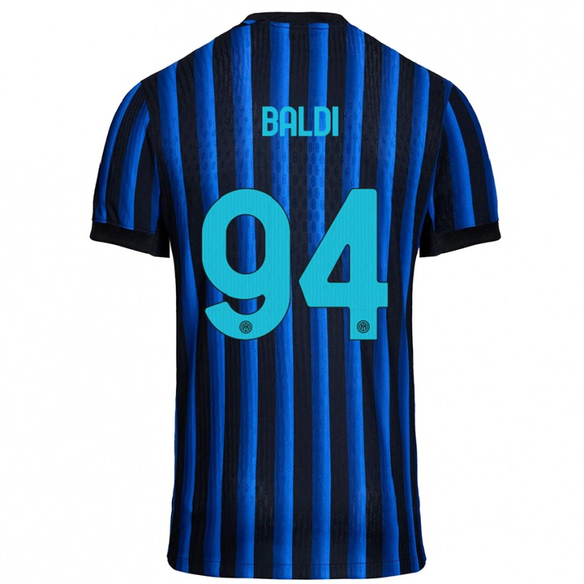 Danxen Bambino Maglia Rachele Baldi #94 Nero Blu Kit Gara Home 2025/26 Maglietta
