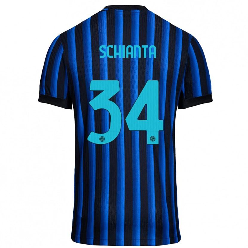 Danxen Bambino Maglia Valentina Schianta #34 Nero Blu Kit Gara Home 2025/26 Maglietta