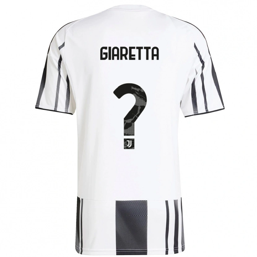 Danxen Bambino Maglia Emanuele Giaretta #0 Bianco Nero Kit Gara Home 2025/26 Maglietta