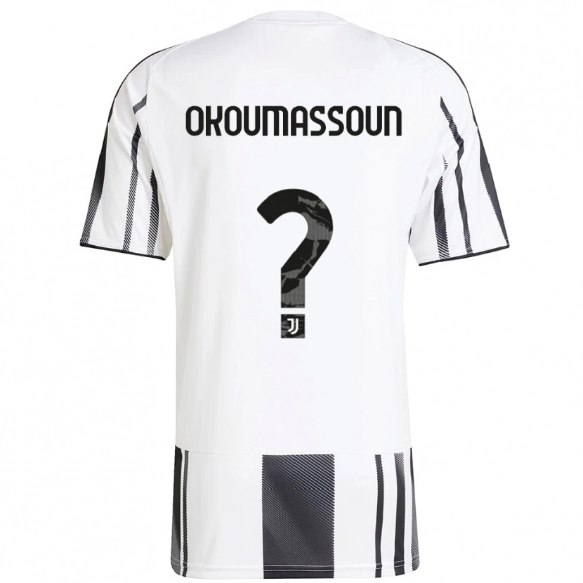 Danxen Bambino Maglia Ismaele Okoumassoun #0 Bianco Nero Kit Gara Home 2025/26 Maglietta