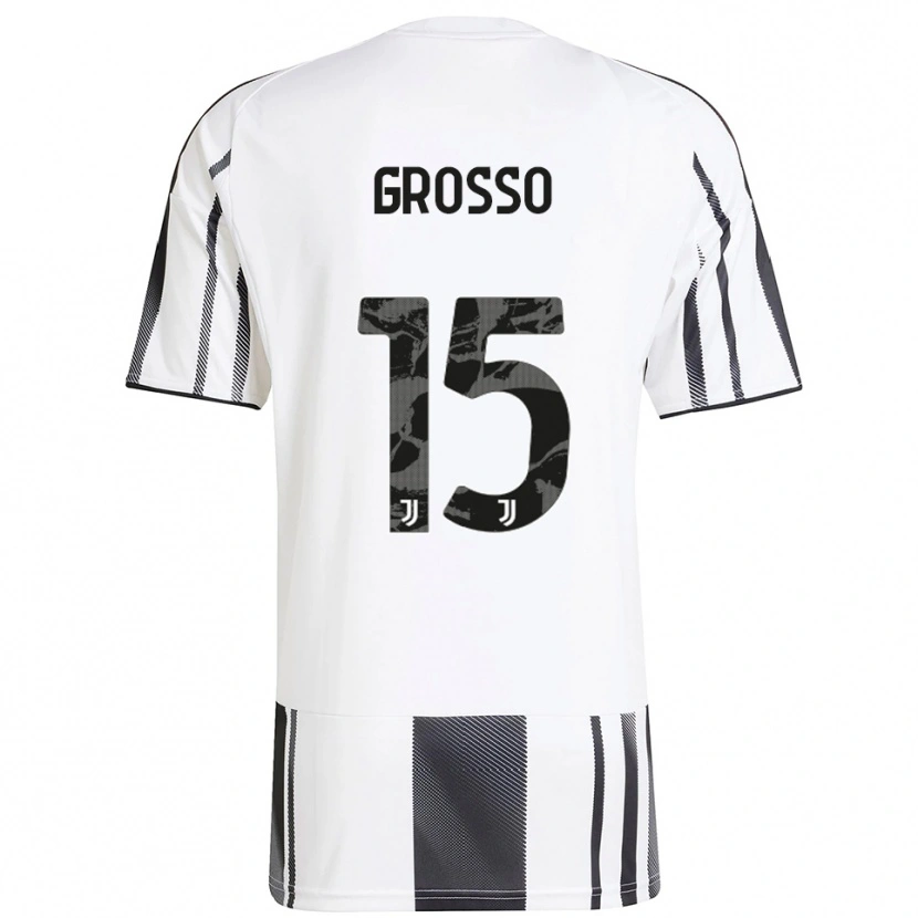 Danxen Bambino Maglia Julia Grosso #15 Bianco Nero Kit Gara Home 2025/26 Maglietta