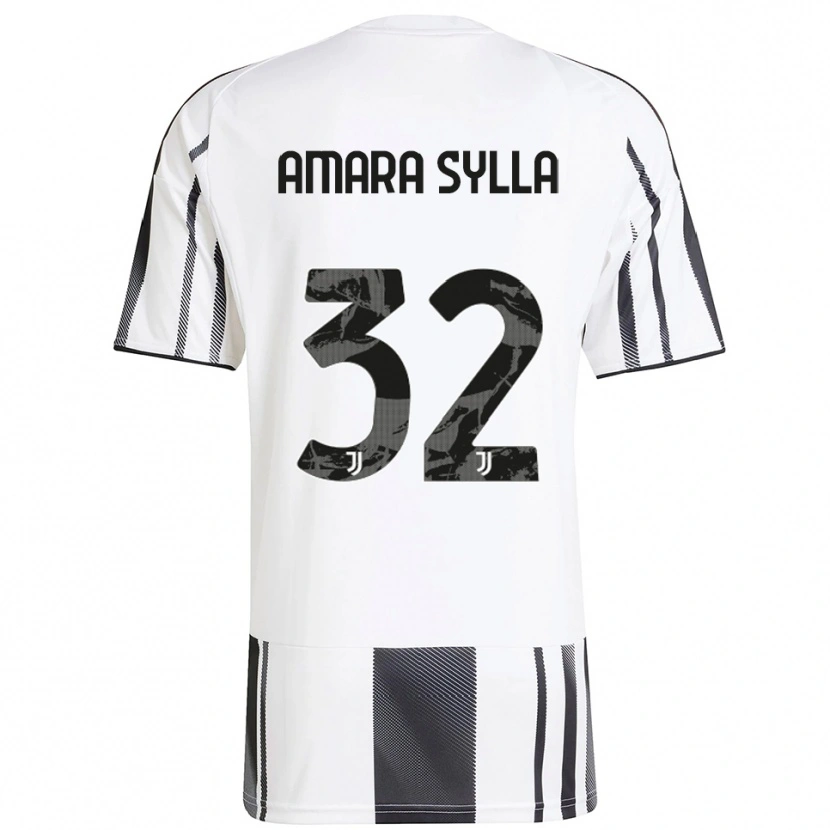 Danxen Bambino Maglia Idris Amara Sylla #32 Bianco Nero Kit Gara Home 2025/26 Maglietta