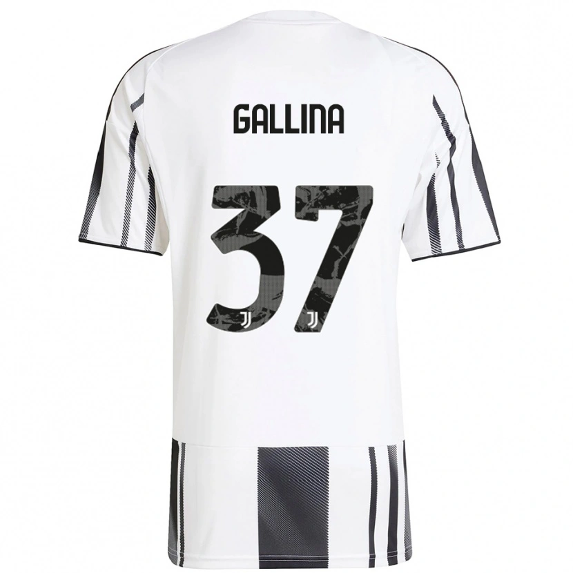 Danxen Bambino Maglia Arianna Gallina #37 Bianco Nero Kit Gara Home 2025/26 Maglietta
