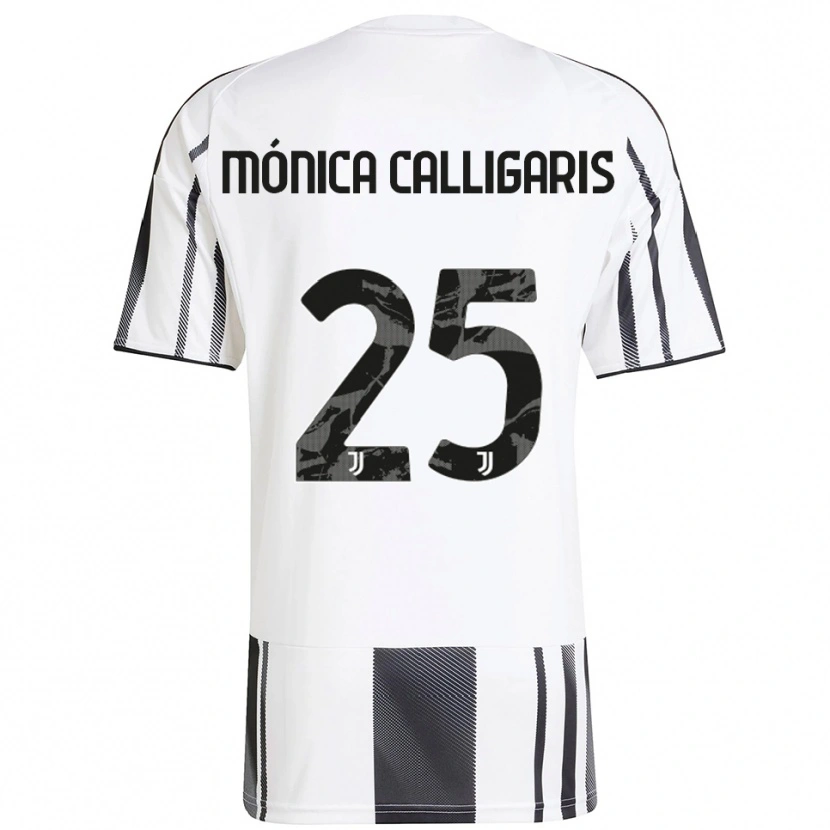 Danxen Bambino Maglia Viola Mónica Calligaris #25 Bianco Nero Kit Gara Home 2025/26 Maglietta