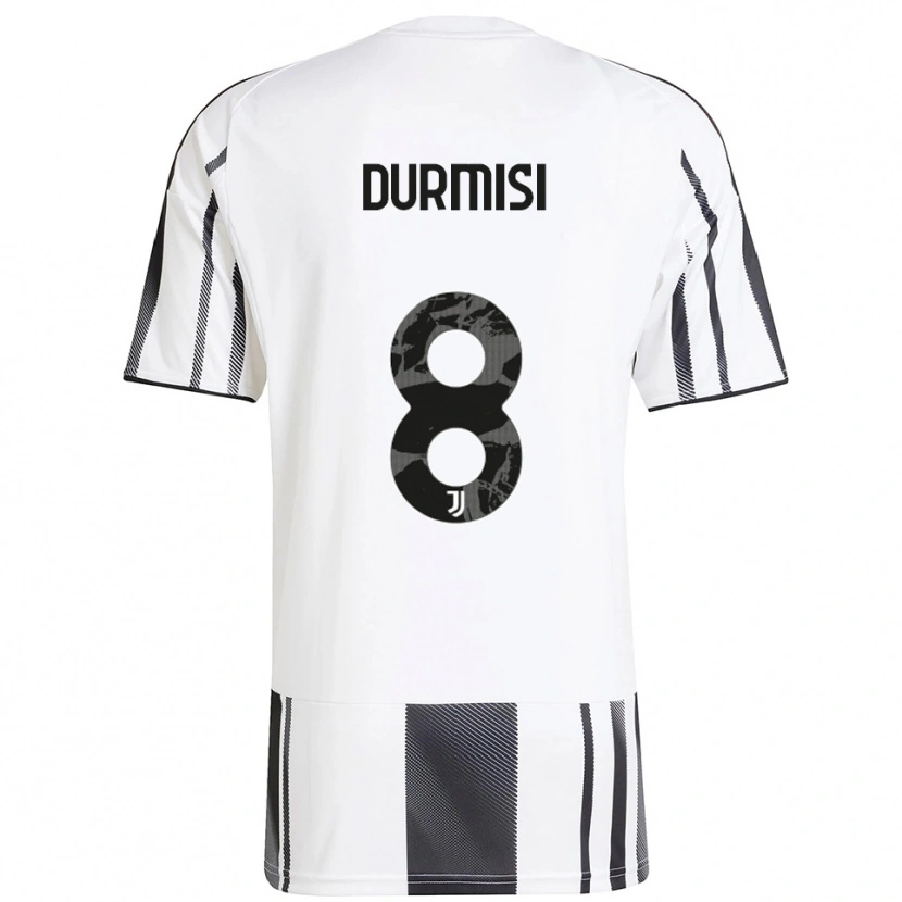 Danxen Bambino Maglia Arman Durmiši #8 Bianco Nero Kit Gara Home 2025/26 Maglietta