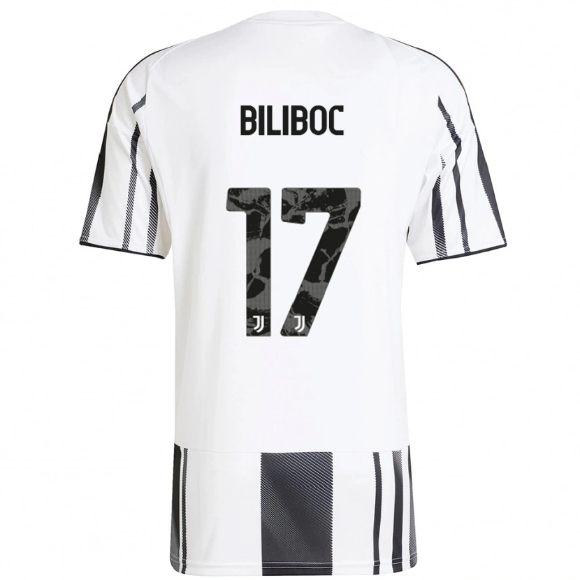 Danxen Bambino Maglia Lorenzo Biliboc #17 Bianco Nero Kit Gara Home 2025/26 Maglietta