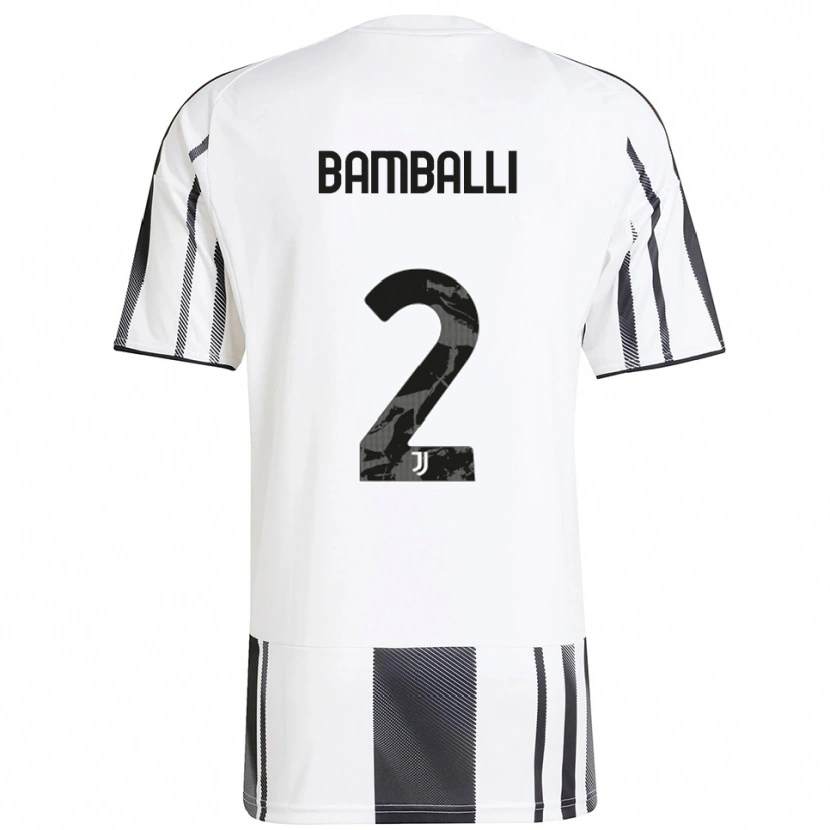 Danxen Bambino Maglia Léo Bamballi #2 Bianco Nero Kit Gara Home 2025/26 Maglietta