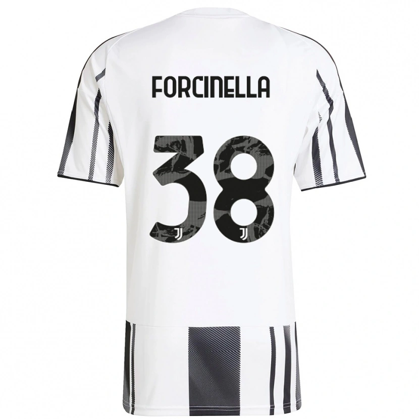 Danxen Bambino Maglia Camilla Forcinella #38 Bianco Nero Kit Gara Home 2025/26 Maglietta
