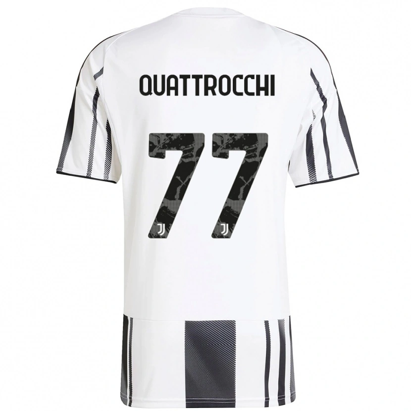 Danxen Bambino Maglia Juan Ignacio Quattrocchi #77 Bianco Nero Kit Gara Home 2025/26 Maglietta