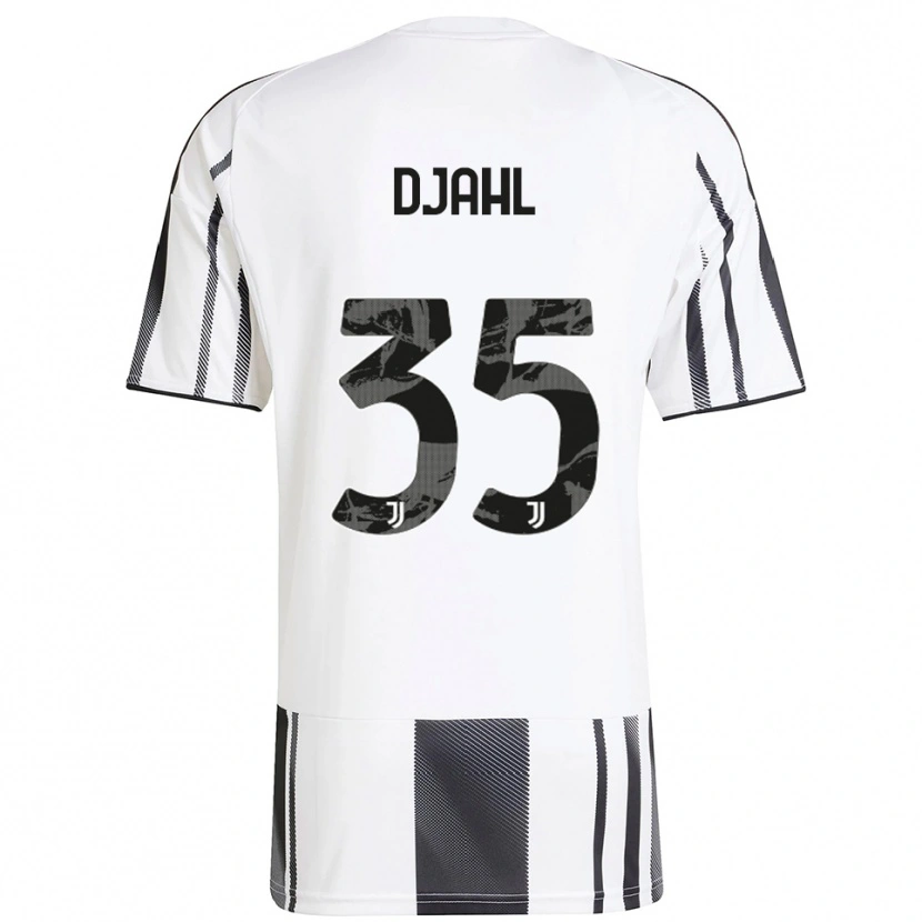 Danxen Bambino Maglia Rayan Djahl #35 Bianco Nero Kit Gara Home 2025/26 Maglietta