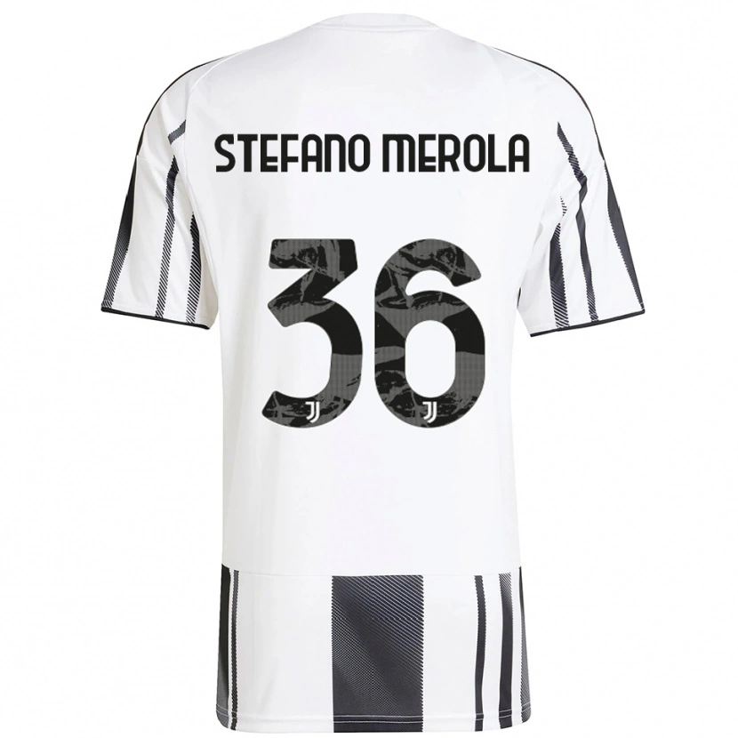 Danxen Bambino Maglia Antonio Stefano Merola #36 Bianco Nero Kit Gara Home 2025/26 Maglietta