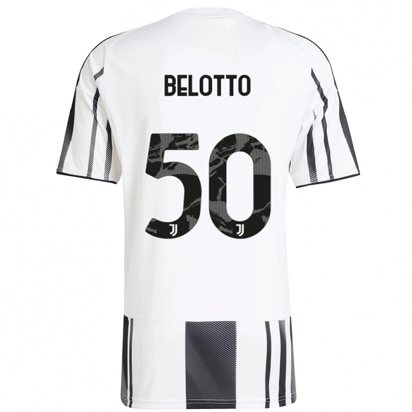 Danxen Bambino Maglia Soledad Belotto #50 Bianco Nero Kit Gara Home 2025/26 Maglietta