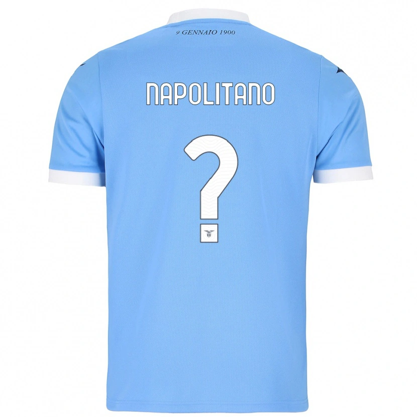 Danxen Bambino Maglia Federico Napolitano #0 Azzurro Bianco Kit Gara Home 2025/26 Maglietta