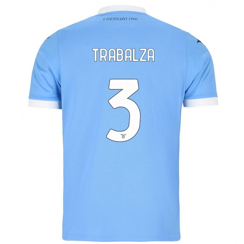 Danxen Bambino Maglia Alessandro Trabalza #3 Azzurro Bianco Kit Gara Home 2025/26 Maglietta