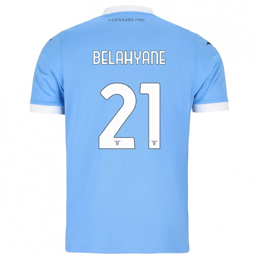 Danxen Bambino Maglia Reda Belahyane #21 Azzurro Bianco Kit Gara Home 2025/26 Maglietta