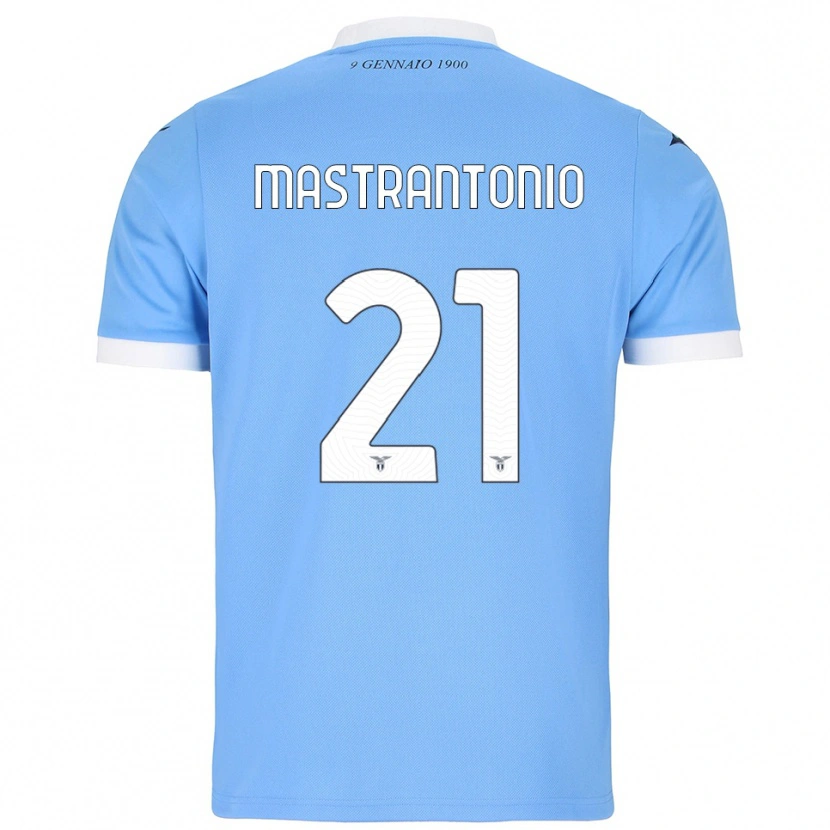 Danxen Bambino Maglia Ella Mastrantonio #21 Azzurro Bianco Kit Gara Home 2025/26 Maglietta