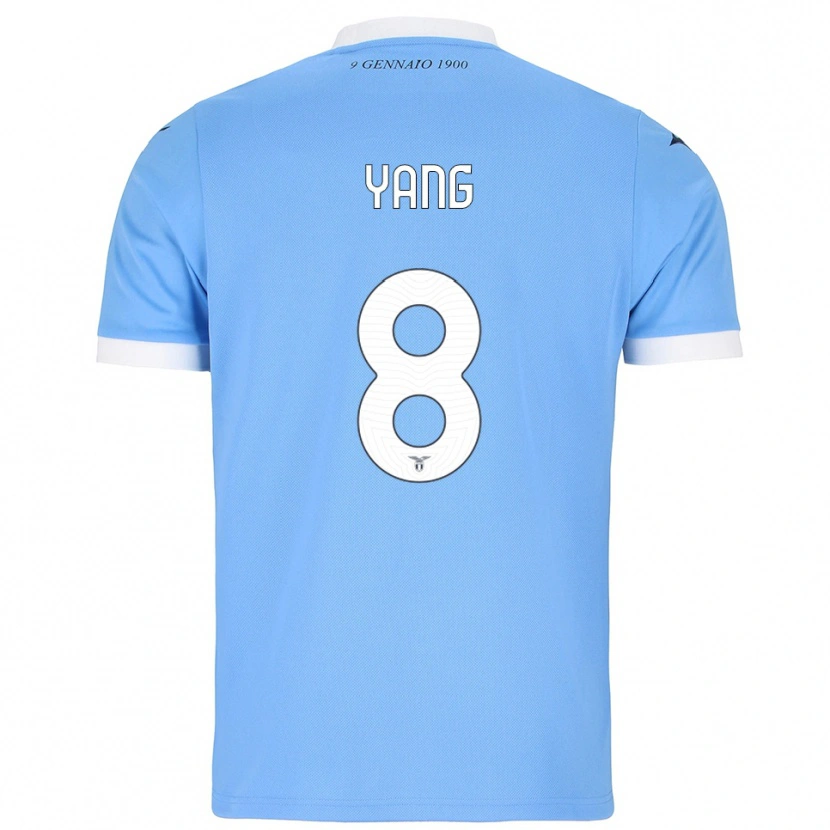 Danxen Bambino Maglia Lina Yang #8 Azzurro Bianco Kit Gara Home 2025/26 Maglietta