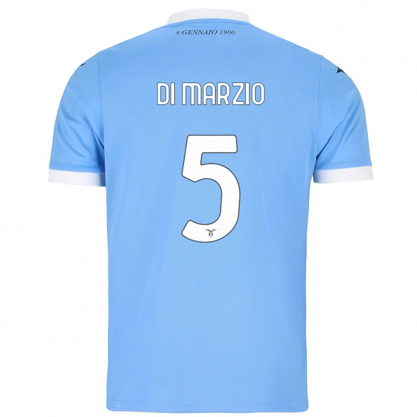 Danxen Bambino Maglia Flavio Di Marzio #5 Azzurro Bianco Kit Gara Home 2025/26 Maglietta