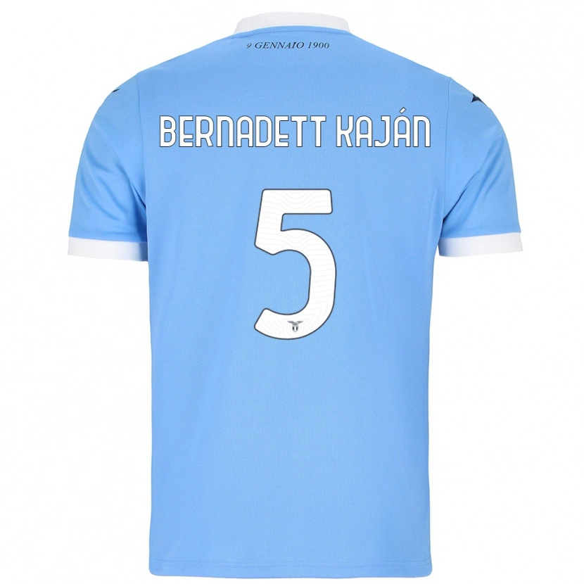 Danxen Bambino Maglia Zsanett Bernadett Kaján #5 Azzurro Bianco Kit Gara Home 2025/26 Maglietta