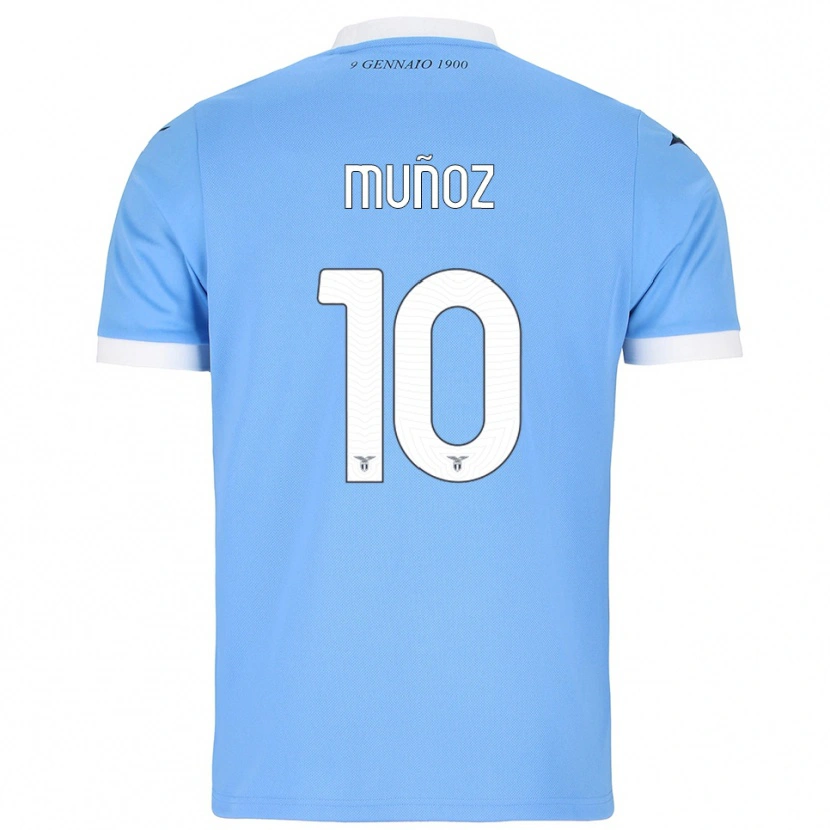 Danxen Bambino Maglia Cristo Muñoz #10 Azzurro Bianco Kit Gara Home 2025/26 Maglietta