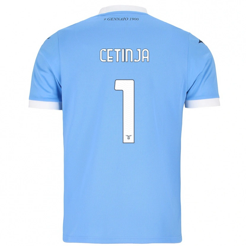 Danxen Bambino Maglia Sara Cetinja #1 Azzurro Bianco Kit Gara Home 2025/26 Maglietta