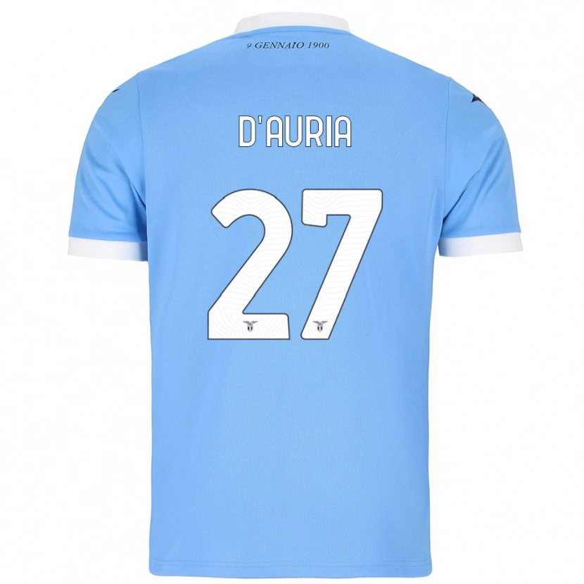 Danxen Bambino Maglia Federica D'auria #27 Azzurro Bianco Kit Gara Home 2025/26 Maglietta