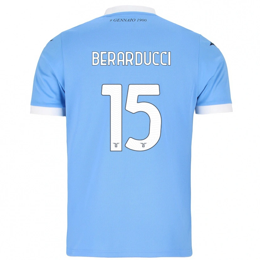 Danxen Bambino Maglia Martina Berarducci #15 Azzurro Bianco Kit Gara Home 2025/26 Maglietta