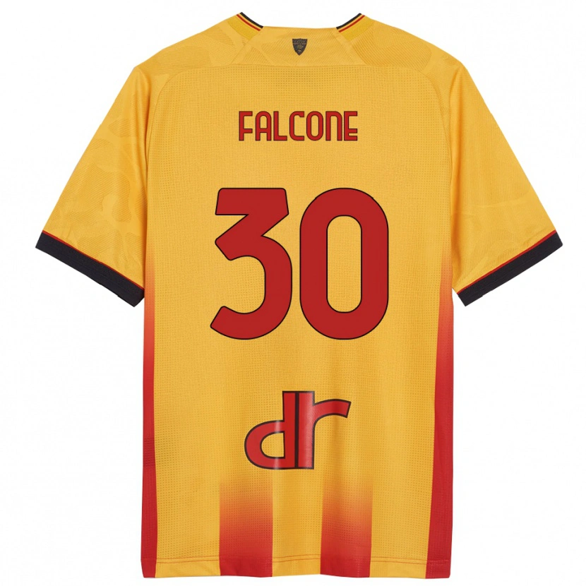 Danxen Bambino Maglia Wladimiro Falcone #30 Giallo Arancione Kit Gara Home 2025/26 Maglietta