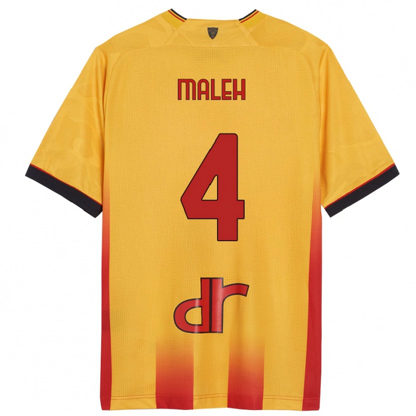 Danxen Bambino Maglia Youssef Maleh #4 Giallo Arancione Kit Gara Home 2025/26 Maglietta