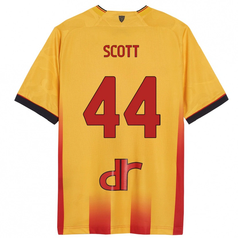 Danxen Bambino Maglia Elijah Scott #44 Giallo Arancione Kit Gara Home 2025/26 Maglietta
