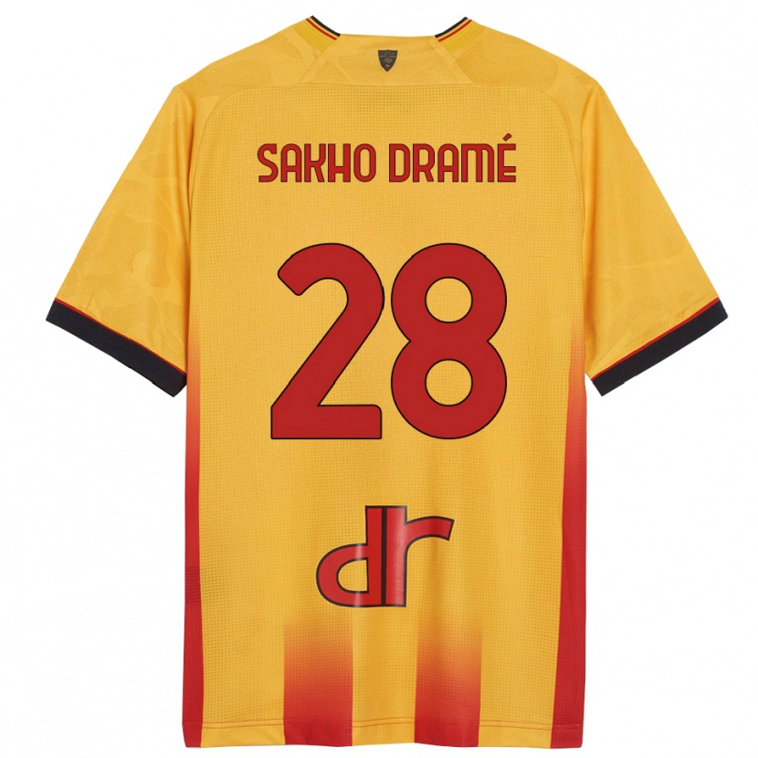 Danxen Bambino Maglia Samba Sakho Dramé #28 Giallo Arancione Kit Gara Home 2025/26 Maglietta