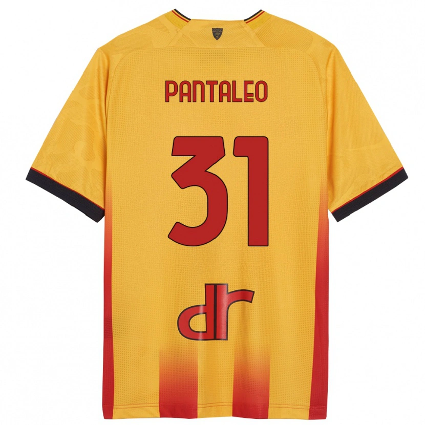 Danxen Bambino Maglia Dario Pantaleo #31 Giallo Arancione Kit Gara Home 2025/26 Maglietta