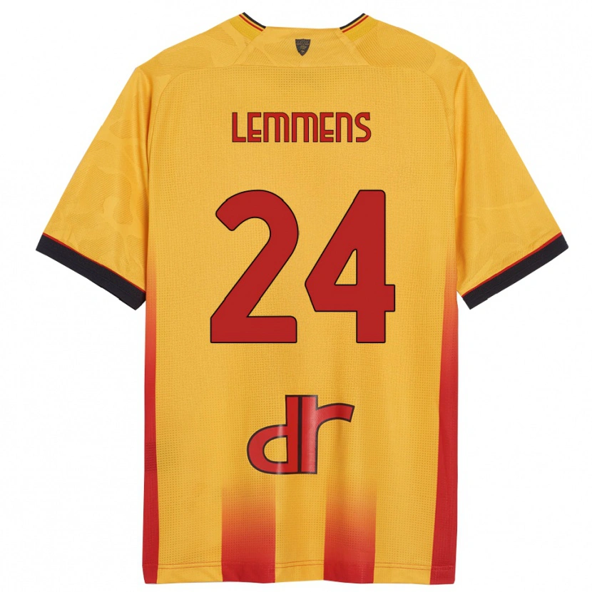 Danxen Bambino Maglia Mats Lemmens #24 Giallo Arancione Kit Gara Home 2025/26 Maglietta