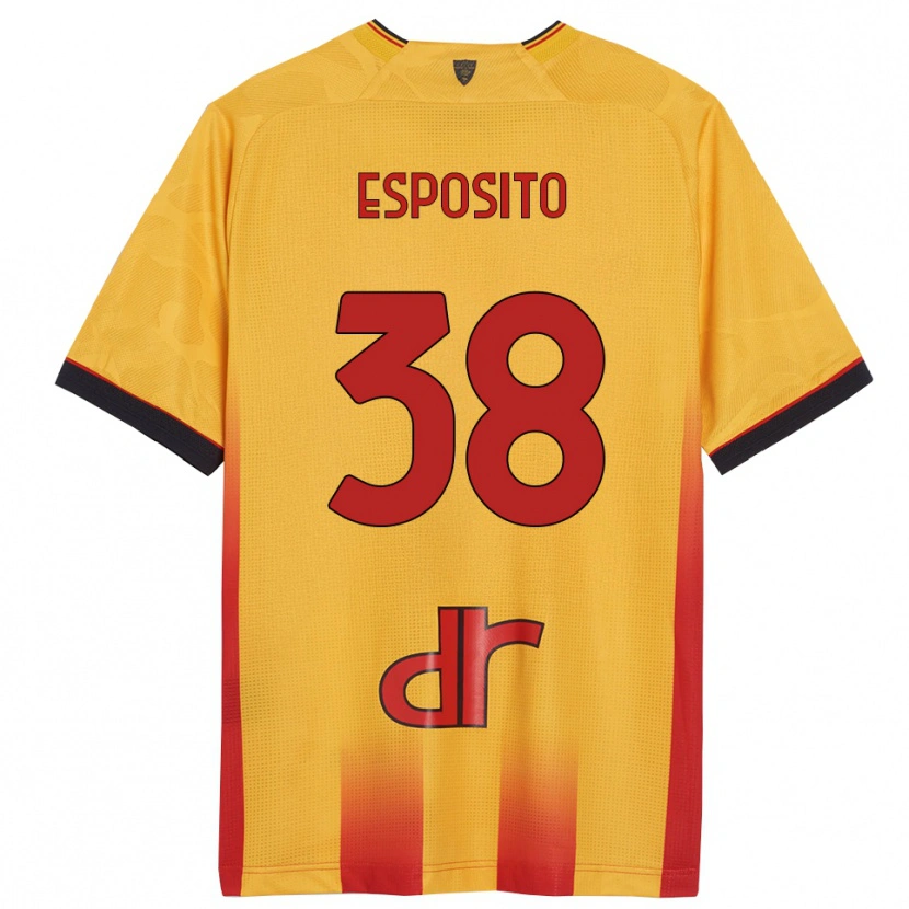 Danxen Bambino Maglia Pasquale Esposito #38 Giallo Arancione Kit Gara Home 2025/26 Maglietta